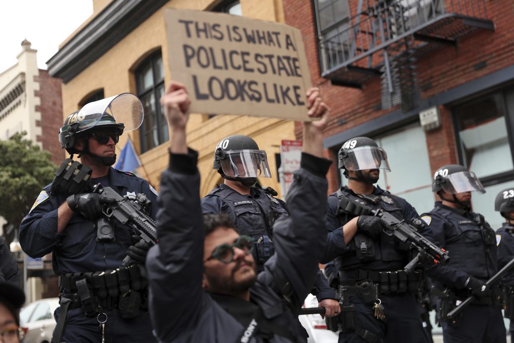 旧金山也爆发暴力事件 60人被捕、3警受伤