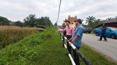 武吉不兰律河堤崩裂 政府拨50万维修