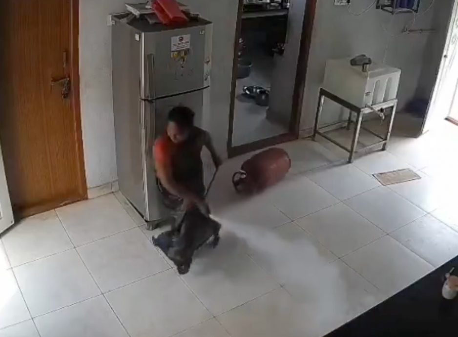 爆炸瞬间成火海！夫妇修煤气泄漏引爆炸 