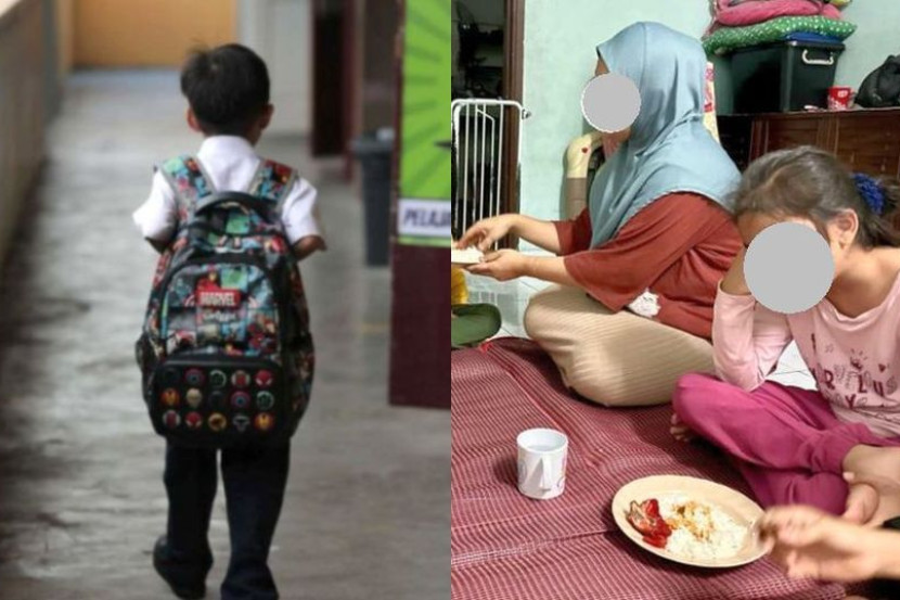 盼获援助后再复学 单亲妈妈无力供2孩子上学 