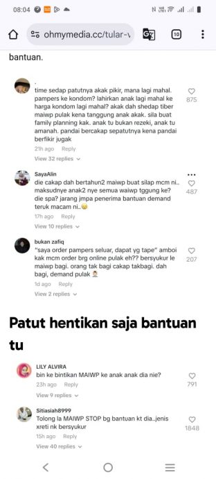 要裤型尿布 却收到胶带尿布马来女子不满遭网民轰不懂感恩