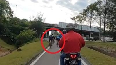 视频 | 脚车队清晨骑进摩托道 挡路还怒瞪后方骑士惹议