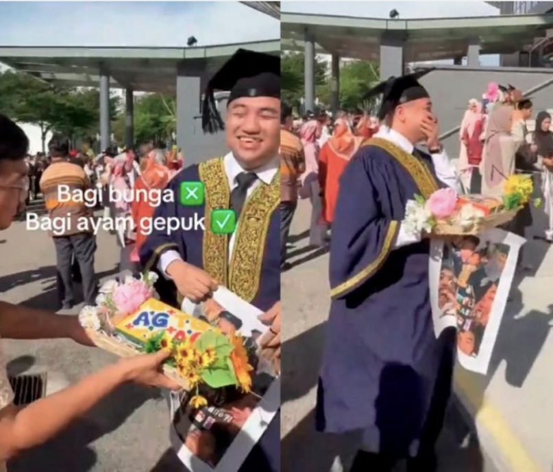 视频|花会谢,饭更香! 毕业礼送炸鸡饭更实际