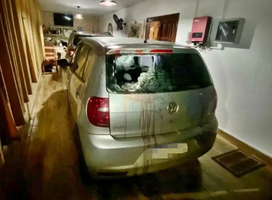  车顶惊现半裸女尸 男子到家才知撞死人！