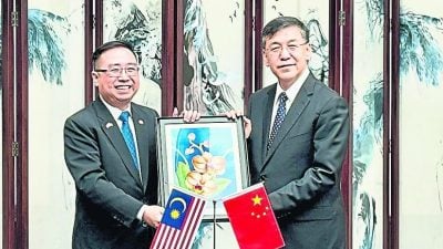 行程紧凑 未能亲手送上 郑立慷要请阴和俊吃榴梿
