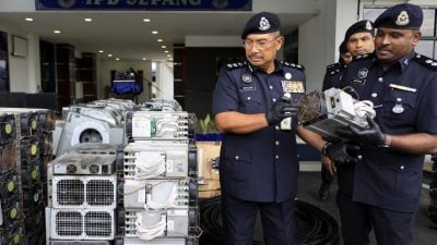 雪邦警方取缔非法比特币挖矿活动 捕4本地男子