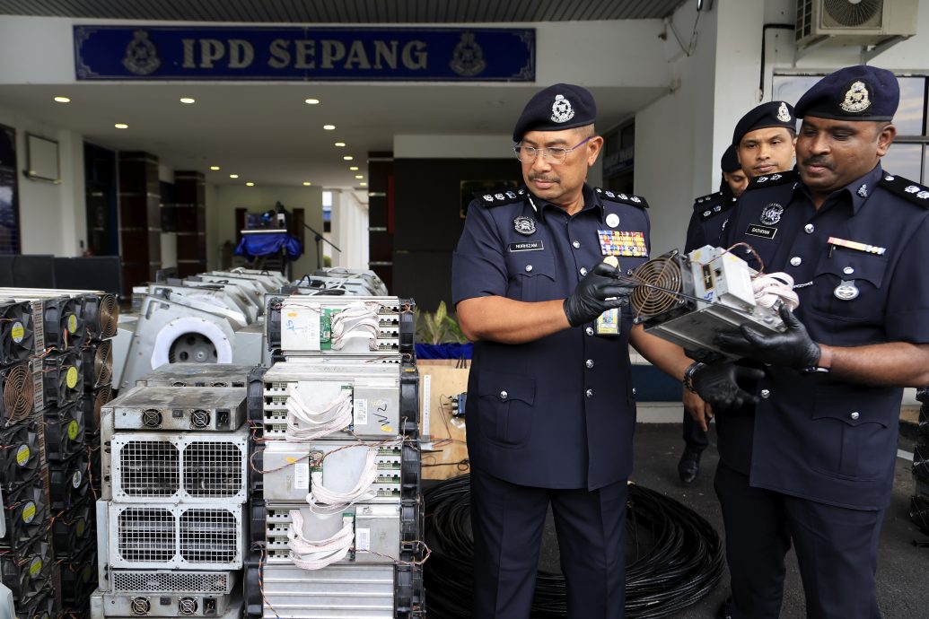 雪邦警方取缔非法比特币挖矿活动