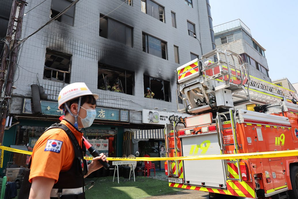 首尔制衣厂火灾致1死4伤 消防部门：纵火所为