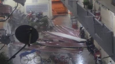 视频 | 凌晨风灾刮走屋顶天花板  甲市区多地受影响