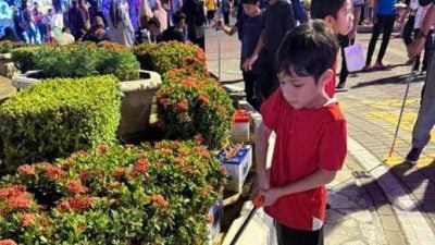 甲市环保不停歇   怡力无车区慢跑捡垃圾