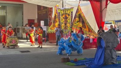 “文威杯”传统南狮赛 爱极乐站10狮队较量
