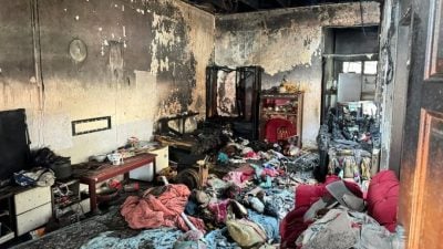 一场大火一家六口失栖身所   各界筹逾5万助重建家园