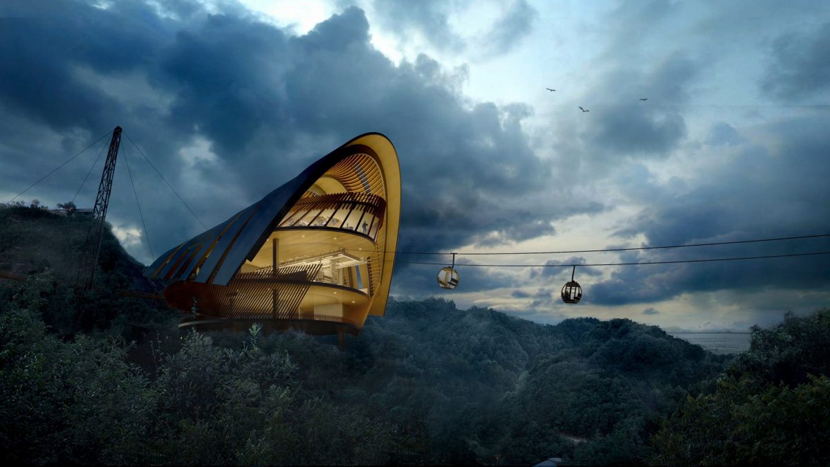 （大北马）升旗山空中吊缆正进行打桩　2026年杪竣工　