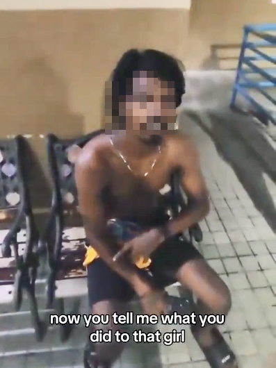 （大北马）外籍男子涉袭胸 民众逮住交警方