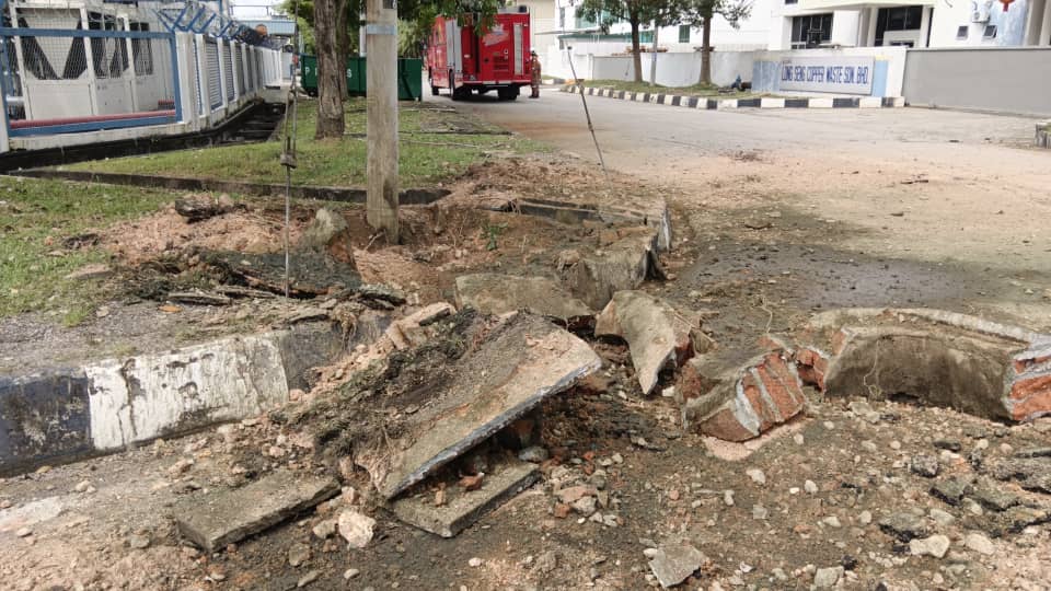 （大北马）武吉敏惹工业区地底气爆 无人命伤亡