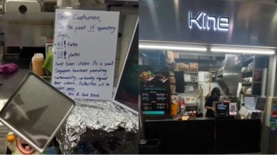 年轻小贩开业16天 41叉子10盘子不翼而飞