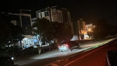 居民：能见度低 存隐患 . 埔奕路段灯光昏暗