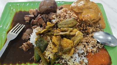 A plate of mixed rice at RM30, restaurant provides breakdown of price