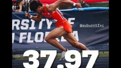 NCAA田径锦标赛尤金站| 男4×100公尺接力赛  阿基姆助奥本大学闯决赛