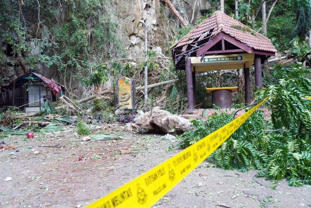 （大北马）数处石灰岩断崖抗蚀力弱，纳卡湾山脉不排除再有落石风险