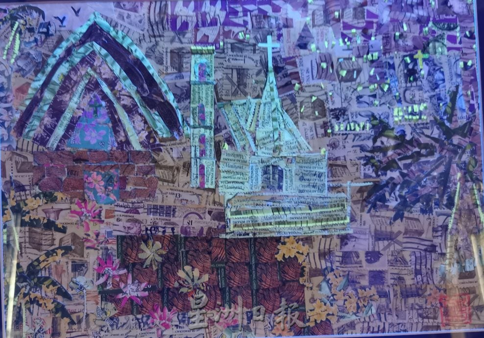 (大北马)万人杰巧手让荧光邮票剪贴画惊艳登场