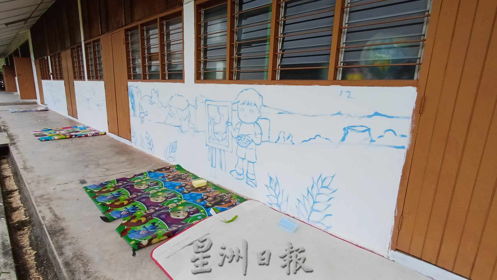 （大北马）117名参与者聚集平民华文小学共同见证“稻米丰收季校园壁画彩绘”