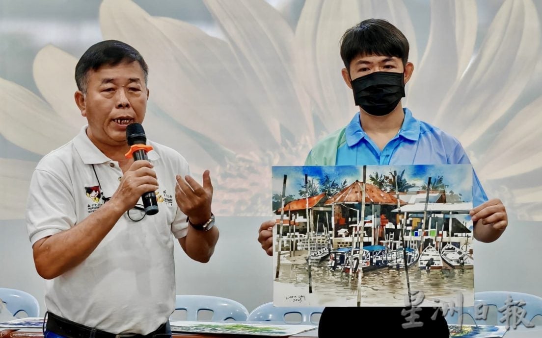 供星洲网：多名画家受邀到波中校园写生，绘出“波中之美”！