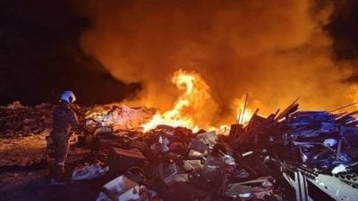 瓜拉光垃圾填埋场大火  4.5平方尺垃圾燃烧