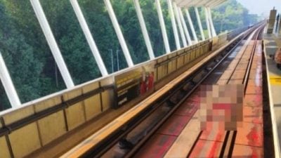 疑跳下轻快铁月台图轻生 华青头部重创送医