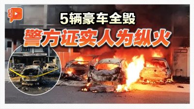 5豪车屋前烧成火海 警方证实涉私人报复