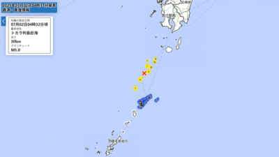 10天狂震850次！日鹿儿岛县凌晨又摇　最大5.1级