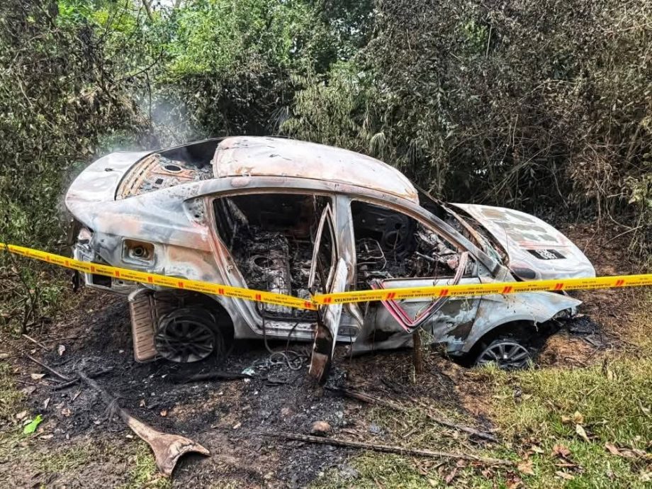 东（已签发）：副校长车撞路边起火丧命