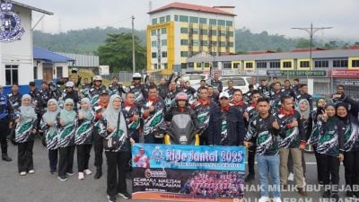 而连突警区80警官  参与骑行勇士之旅