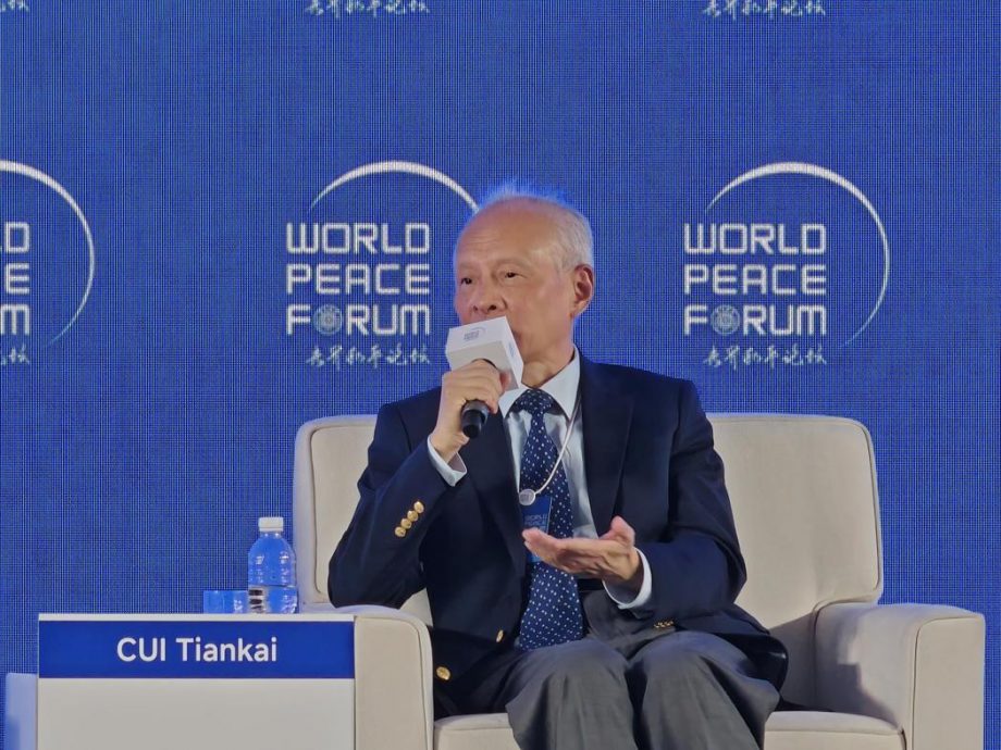 中国前驻美大使崔天凯：中国就是要统一，没什么好商量