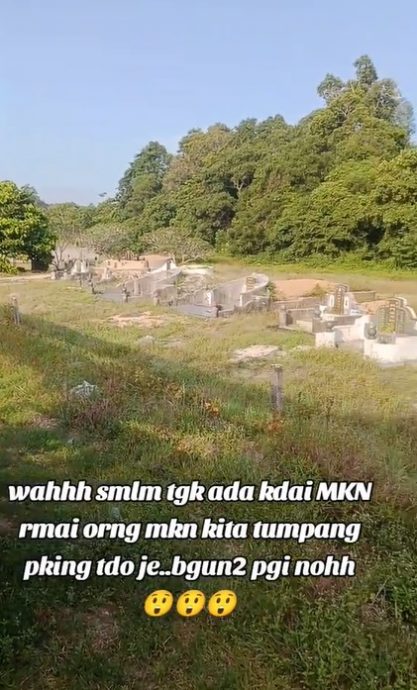 供星洲网:视频|罗里司机停路旁睡觉 醒来食肆不见了...变成坟场