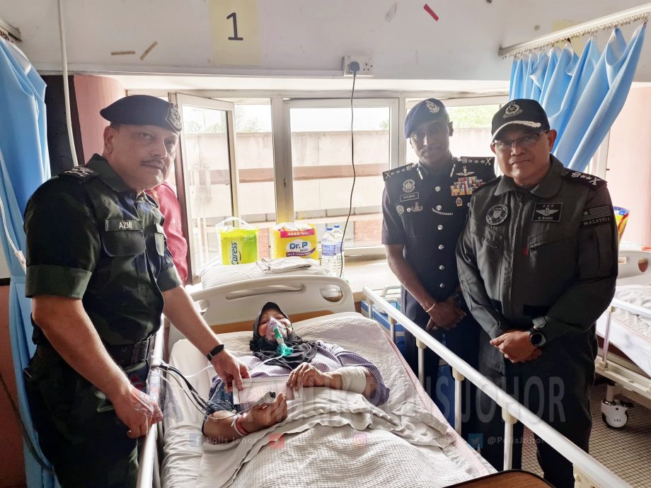 演习直升机坠毁 | 警高层重视前线 阿兹米探望受伤警员