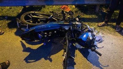 共乘摩托翻覆 骑士身亡 乘客重伤