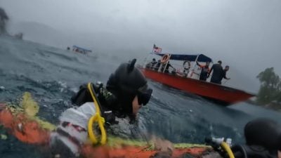 刁曼岛潜水遇暴风雨 潜水爱好者：差点被淹死