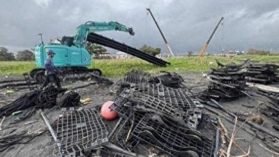 台湾海上光电设施被台风摧毁 工程质量引发质疑