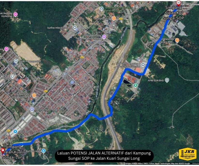 大都会/乌冷公共工程局研究,乌冷14英里甘榜双溪叔开通替代公路至双溪龙瓜里路的可行性