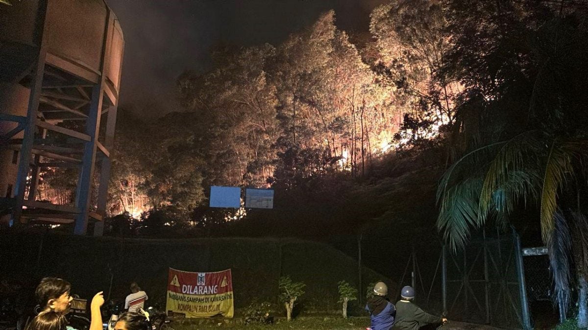 封面副文-大都会/加影辉煌花园与佳思敏花园交界的山林发生林火