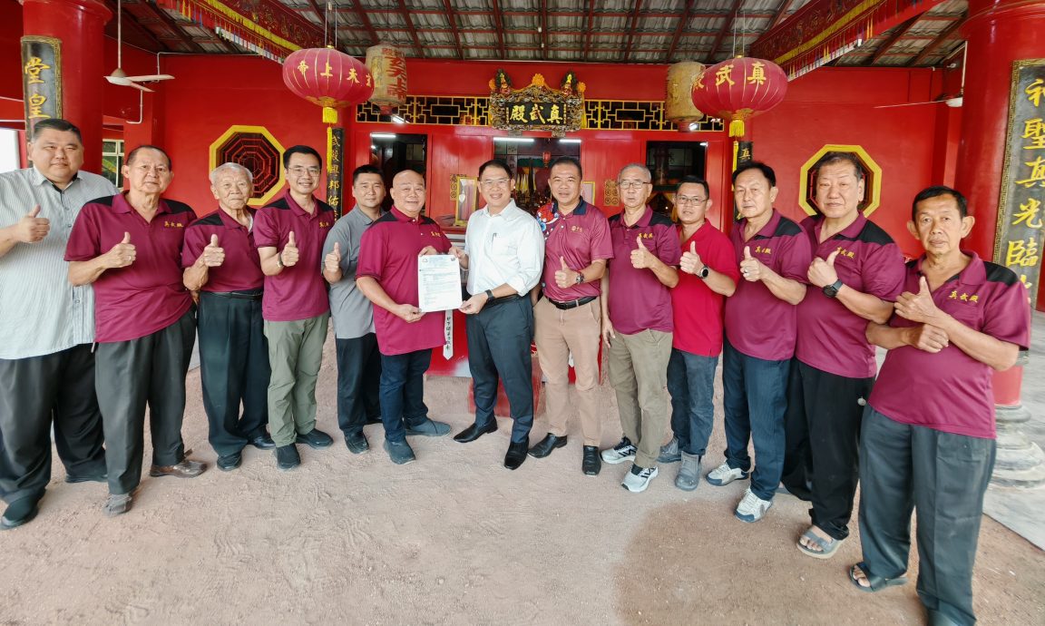 已签发 柔：峇真武殿获州政府批准，合法使用庙地