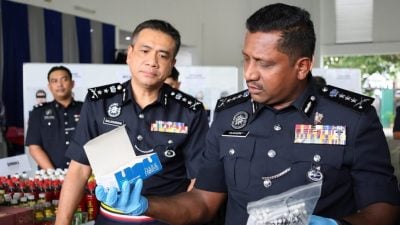 台湾贩毒集团来马设炼毒厂 警逮捕5人 起逾2185万毒品