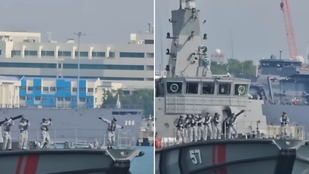 *已签发*柔:狮城二三事:“刷气场”爆红网络 狮城海军和警察齐跳热舞