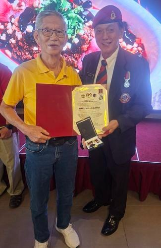 巴生区退伍军人 获颁大马PJM勋章