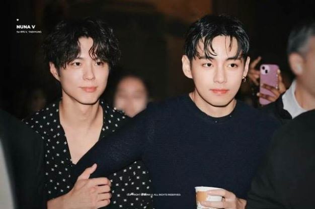 巴黎秀场轻扶刘诗诗合照 朴宝剑被V@BTS霸气拖上车	