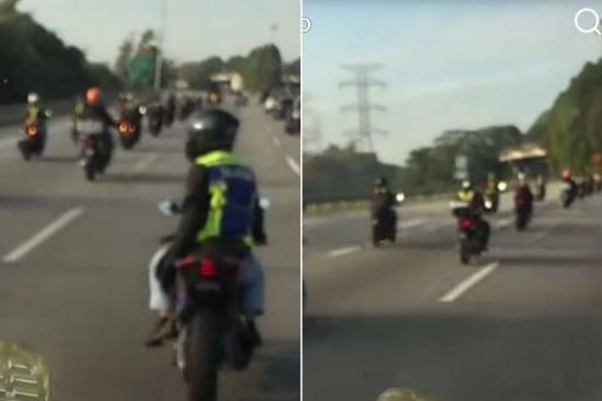 摩托车队结队骑行还有“开路者”·警方:违法和危及其他人安全