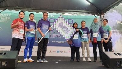 最大型社区CPR训练 750人参与创大马纪录