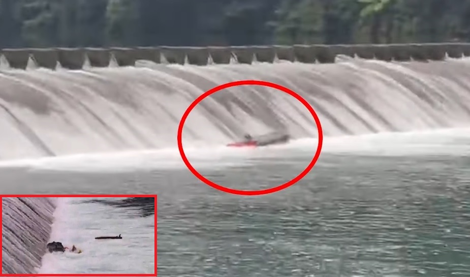 民众闯水坝禁区戏水遇溺 5消防员救人翻船2死1命危