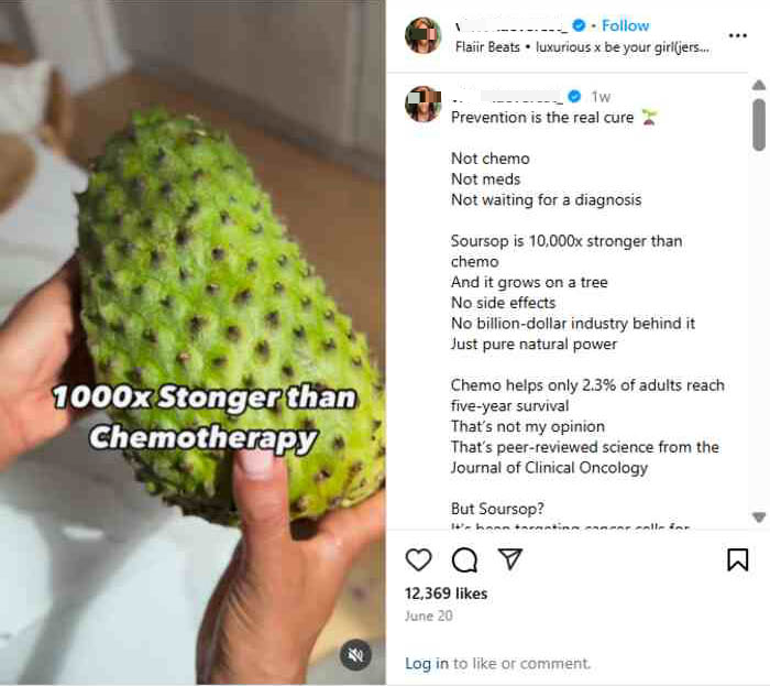 求真:社媒称抗癌效果超过1000倍 红毛榴梿化疗更有效?